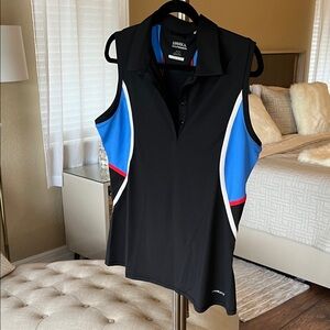 Cutter & Buck Black and Blue Tank Top